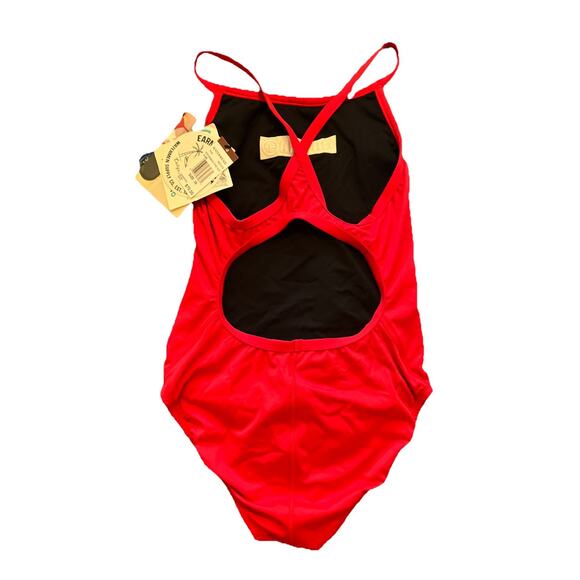 Watermen Women’s Lifeguard Swimsuit Size 38 Red One-Piece NWT - Picture 3 of 3
